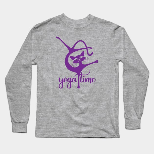 Yoga time! Long Sleeve T-Shirt by Roadkill Creations